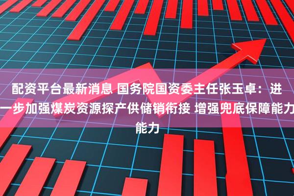 配资平台最新消息 国务院国资委主任张玉卓：进一步加强煤炭资源探产供储销衔接 增强兜底保障能力